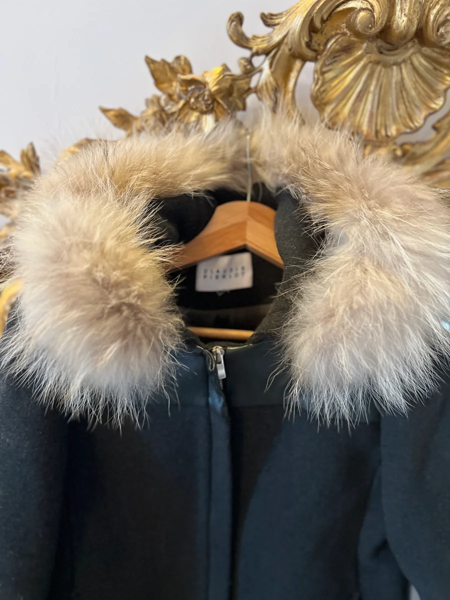 Manteau Claudie Pierlot kaki à capuche – Image 5