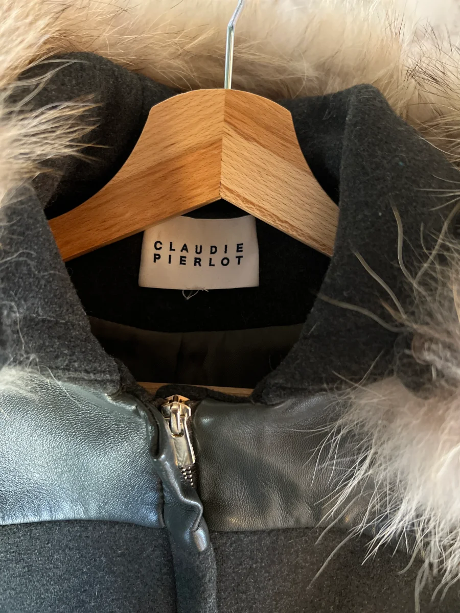 Manteau Claudie Pierlot kaki à capuche – Image 4