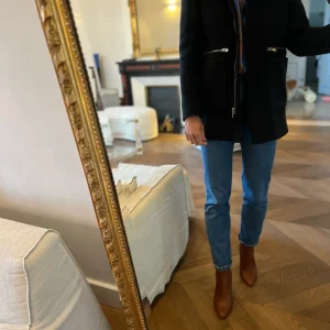 Manteau Maje Damoiselle en laine noire