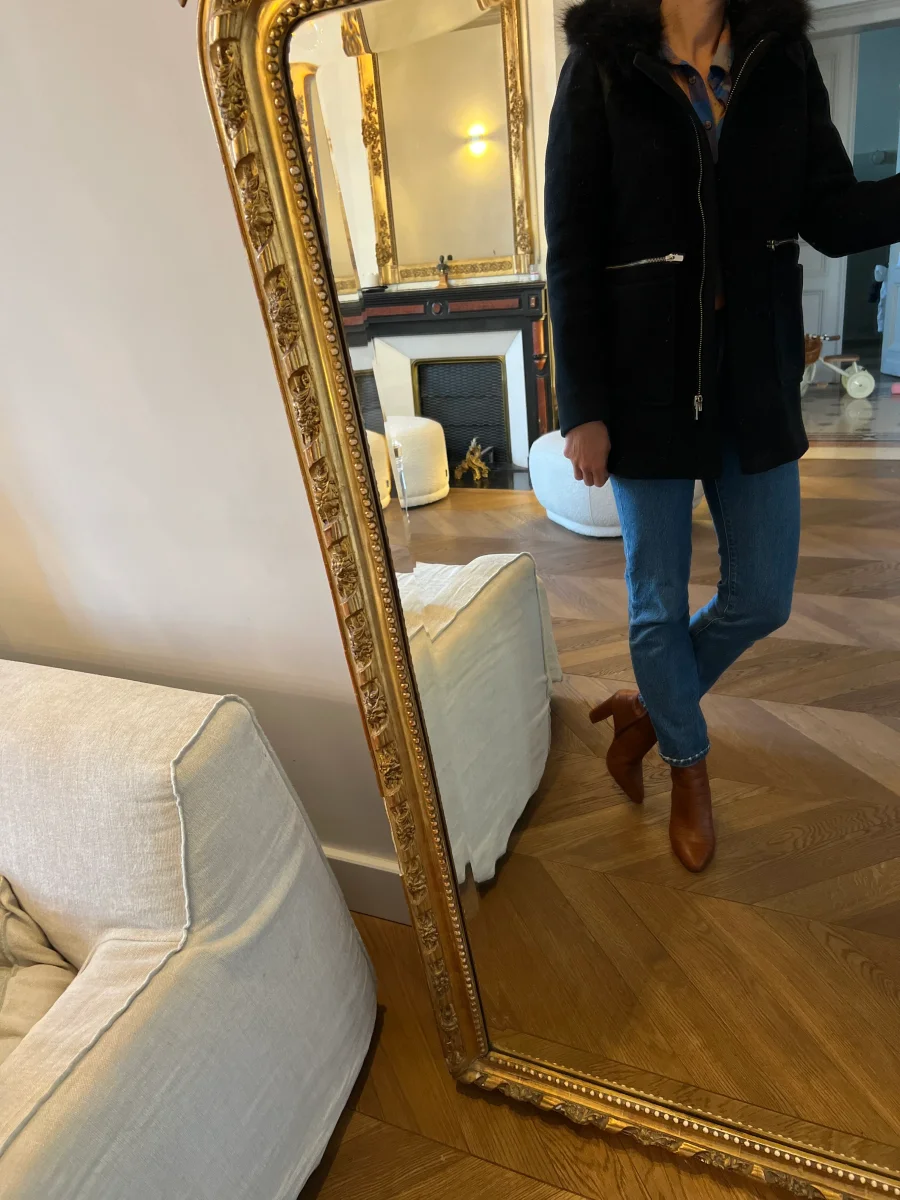 Manteau Maje Damoiselle en laine noire – Image 5