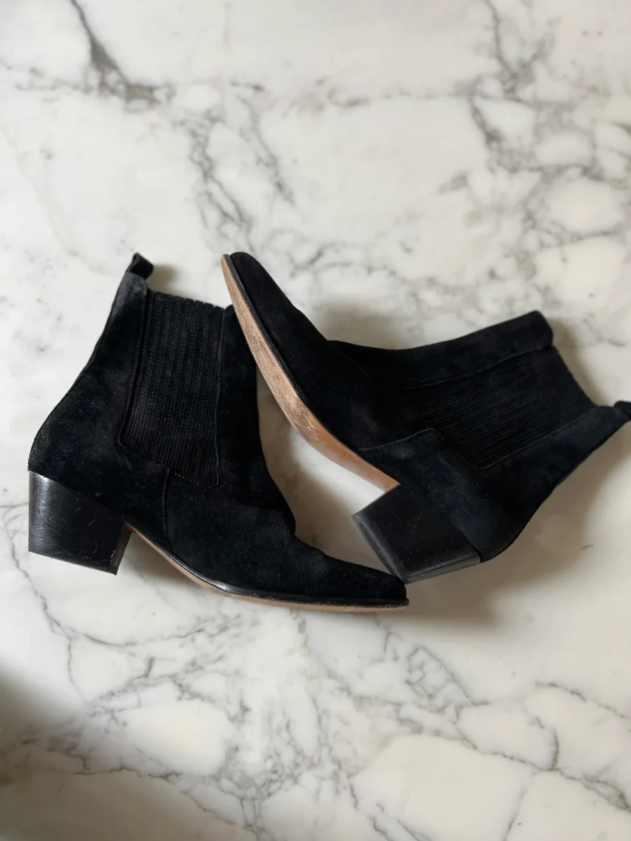 Bottines Sandro en daim noir