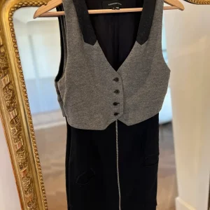 Noémie Lenoir Robe Alexander Wang noire et grise