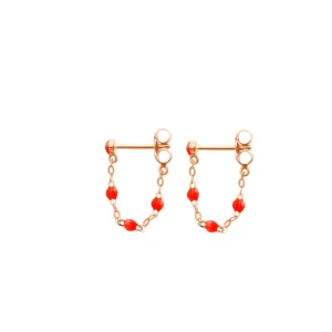 GigiClozeau - Boucles d'oreilles corail Classique Gigi, or rose