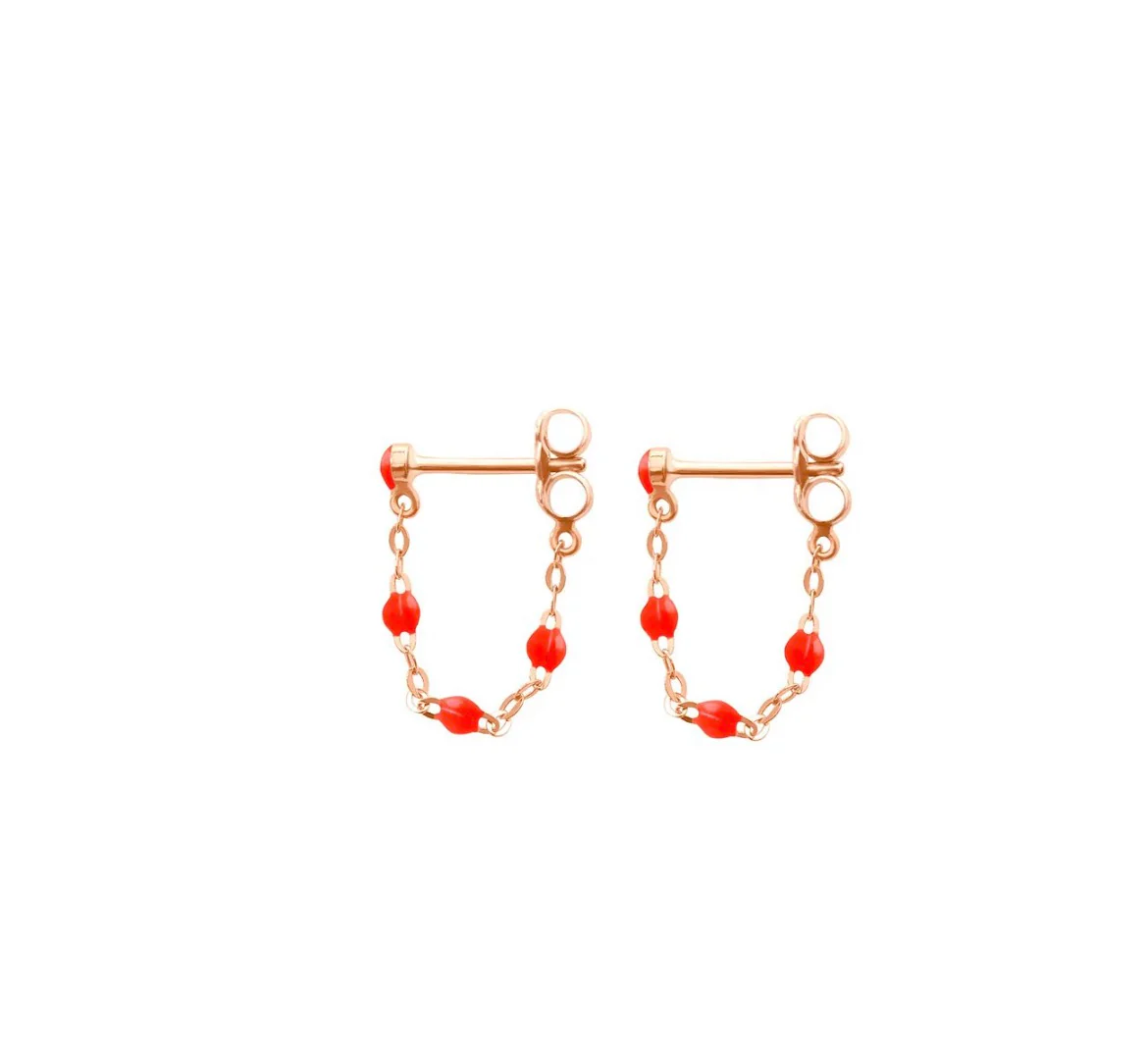 GigiClozeau - Boucles d'oreilles corail Classique Gigi, or rose – Image 2