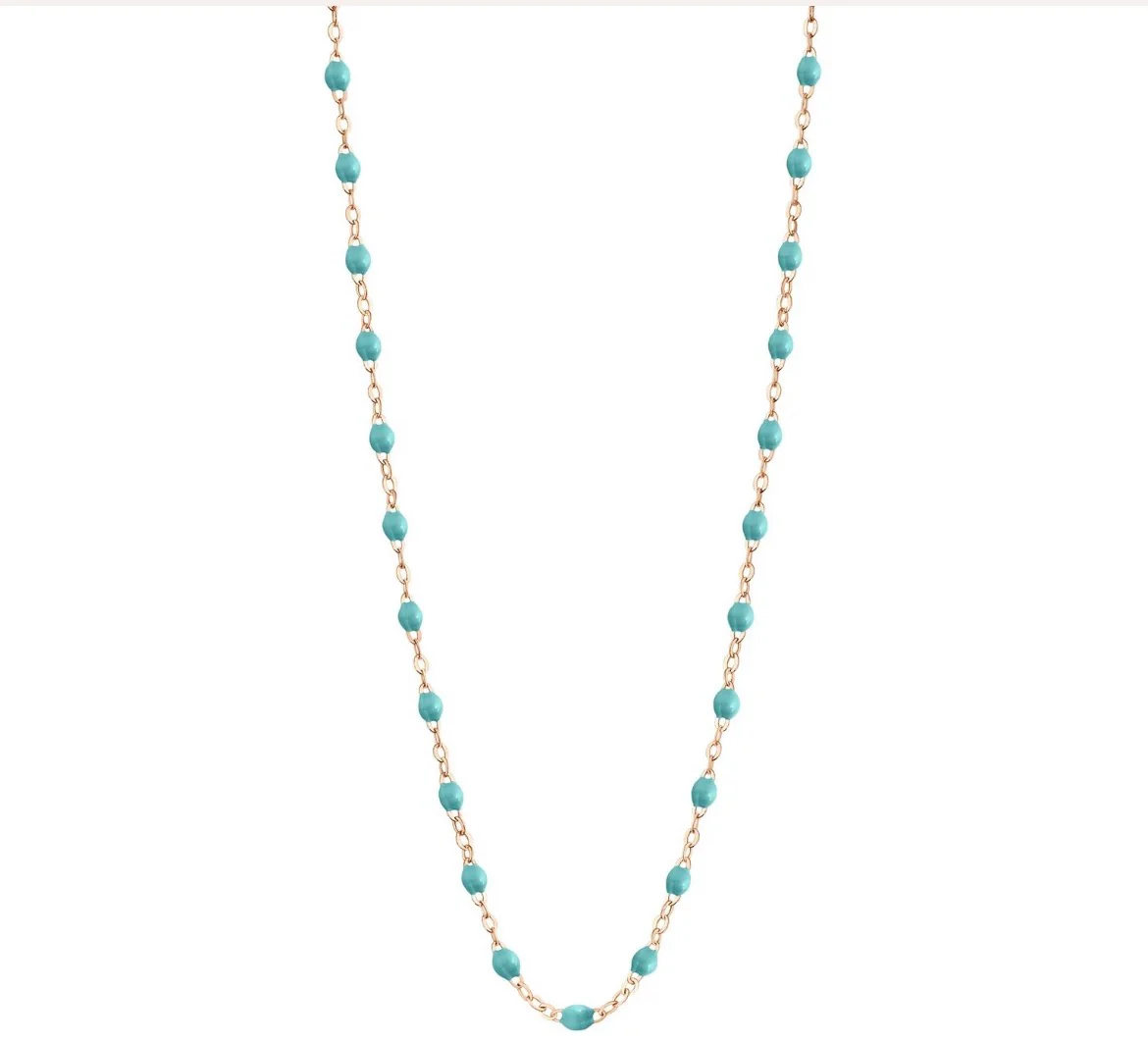 GigiClozeau - Collier Enfant turquoise Classique Gigi, or rose, 33 cm – Image 2