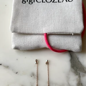 GigiClozeau - Boucles d'oreilles Dot, bleu , or rose