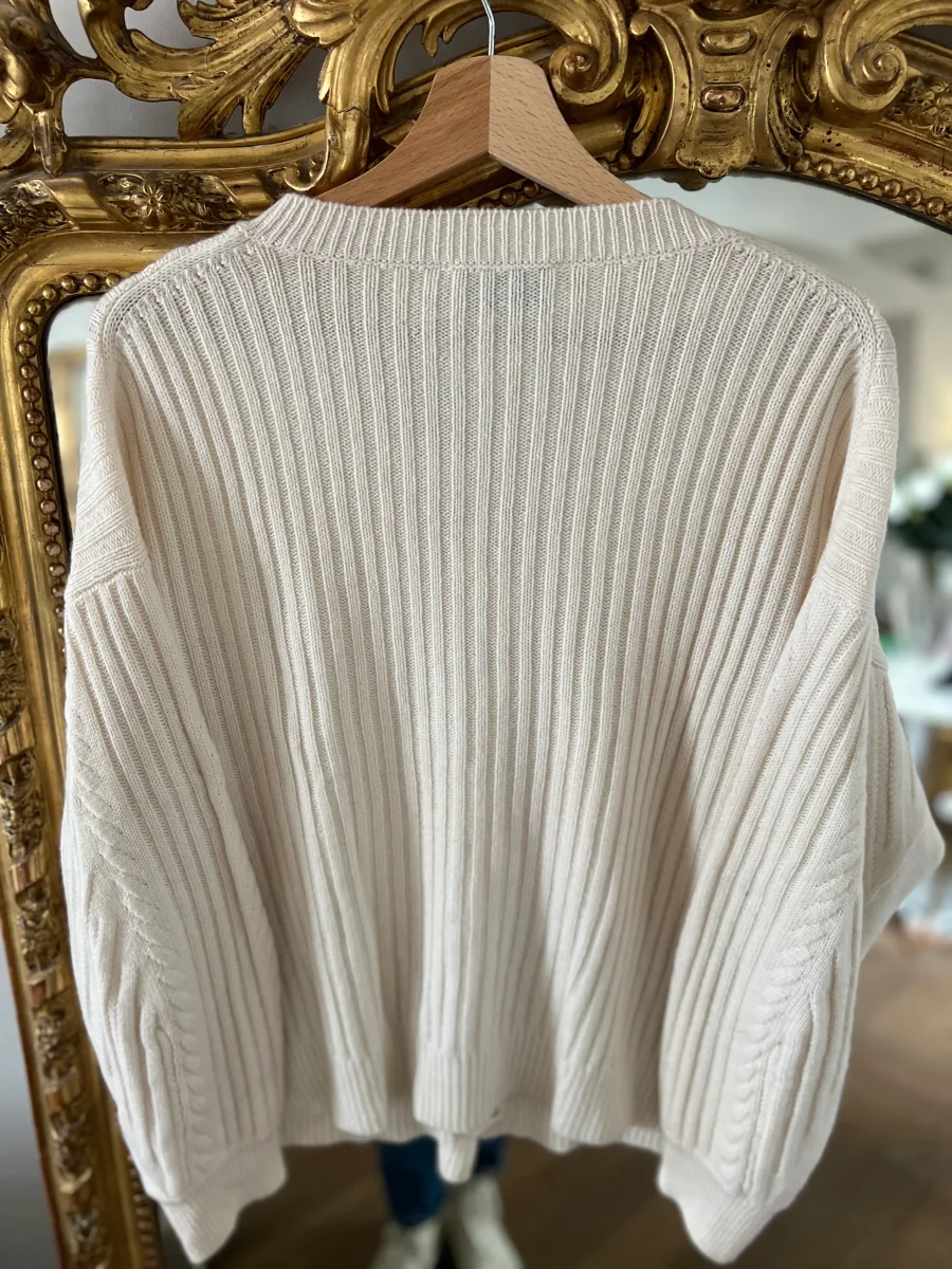 Pull Berenice Paris ecru à lacets – Image 6