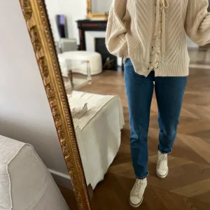 Pull Berenice Paris ecru à lacets