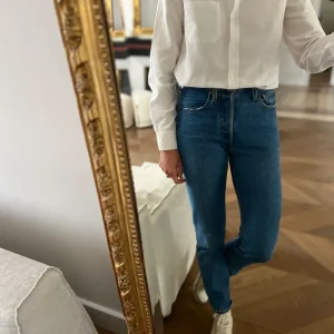 Chemise Sezane blanche en coton poche