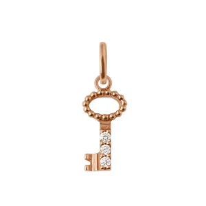 GigiClozeau - Pendentif Clé, diamants, or rose