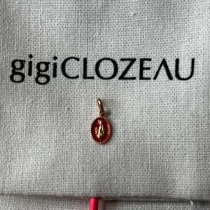 GigiClozeau - Pendentif madone résine rose candy , or rose