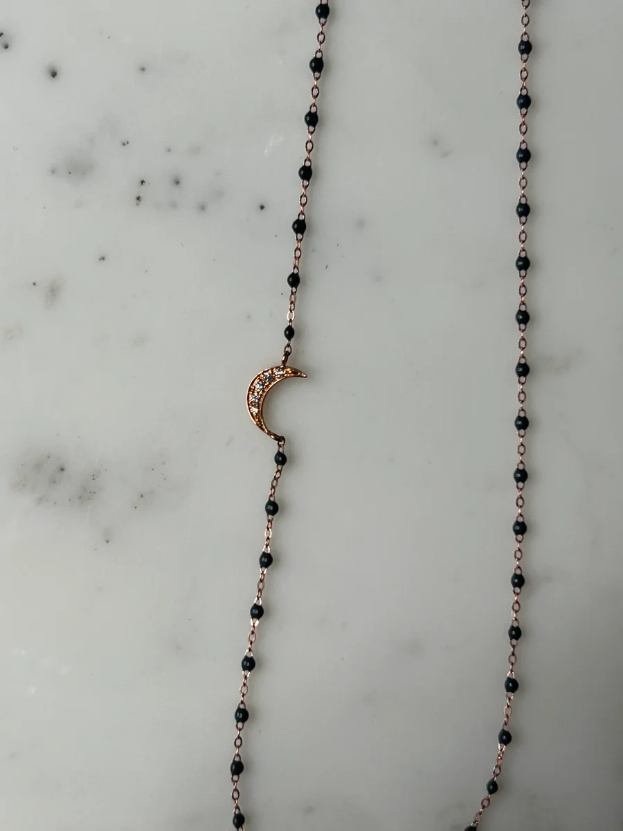 GigiClozeau - Collier Intra Lune Diamants Résine gris anthracite – Image 5