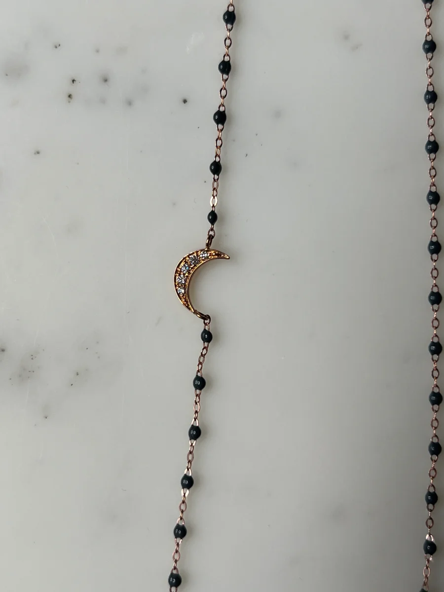 GigiClozeau - Collier Intra Lune Diamants Résine gris anthracite – Image 7