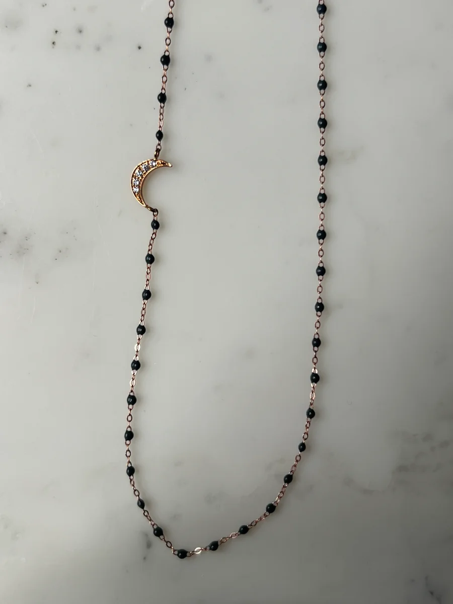 GigiClozeau - Collier Intra Lune Diamants Résine gris anthracite – Image 8