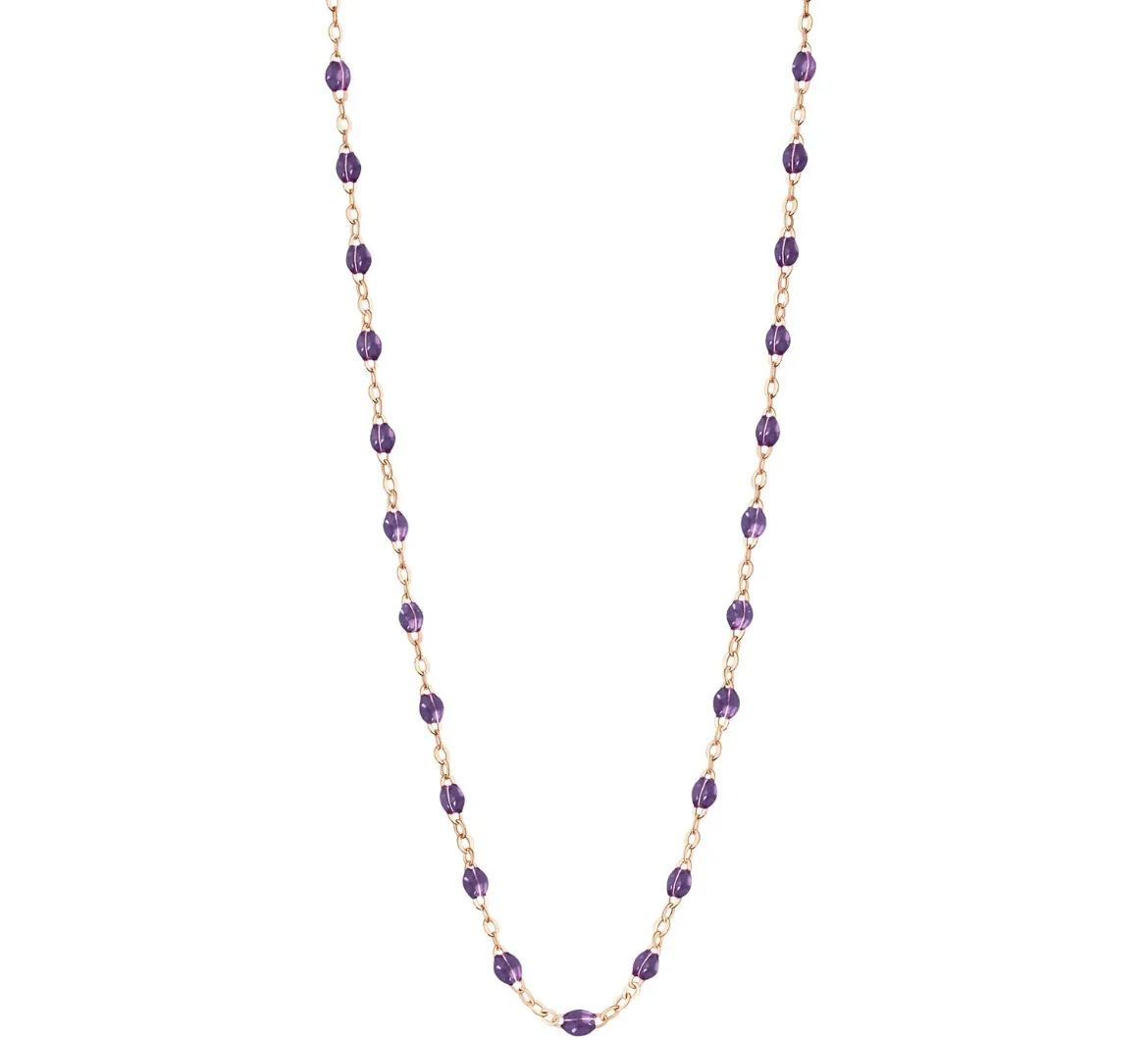 GigiClozeau - Collier violet Classique Gigi, or rose, 42 cm – Image 5