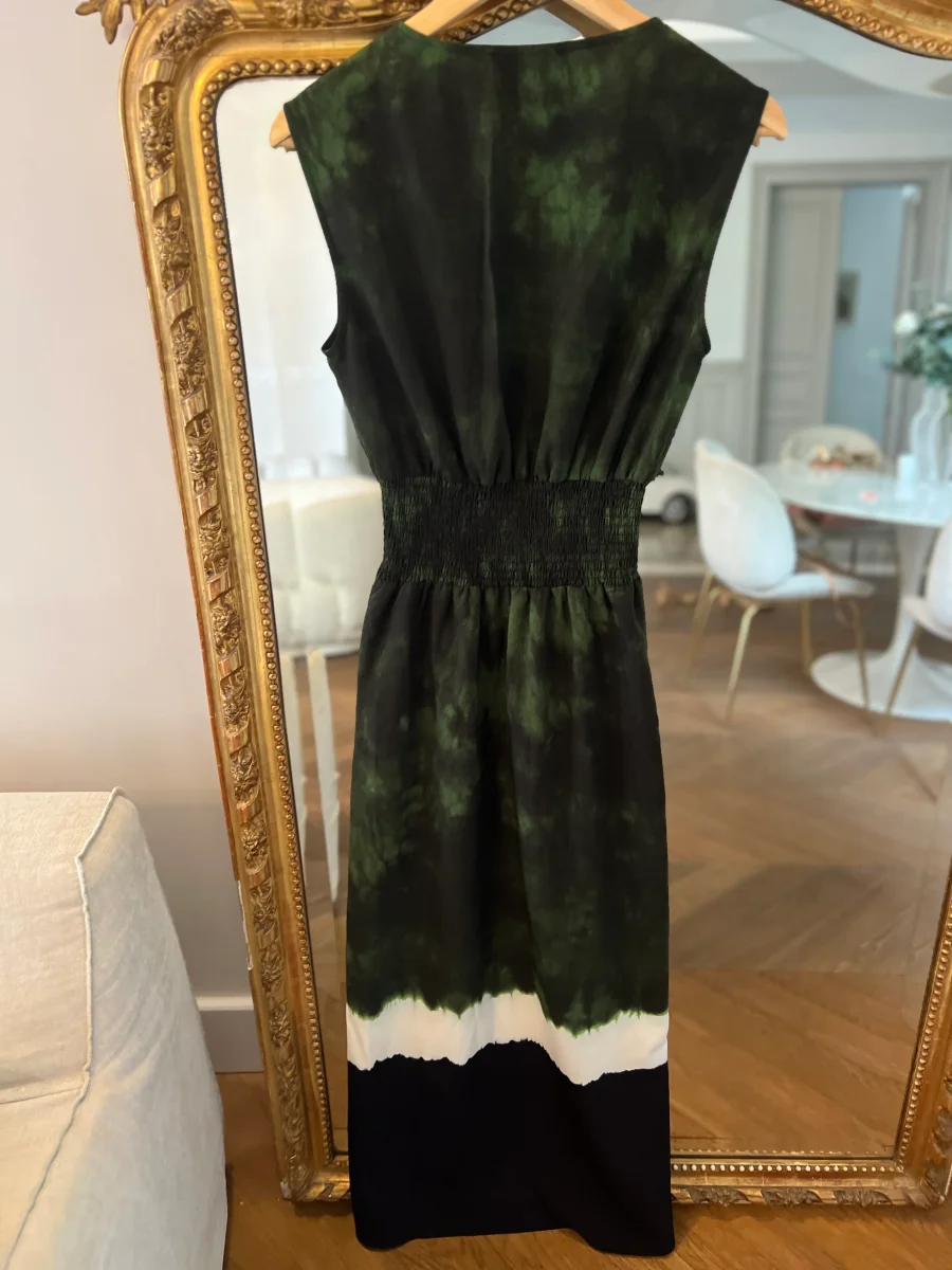 Robe Maje longue verte foncée – Image 4