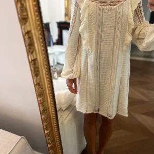 Robe Sézane ecrue à crochet