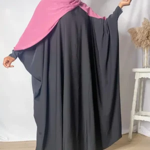 Abaya Saoudienne Papillon en Soie de Medine