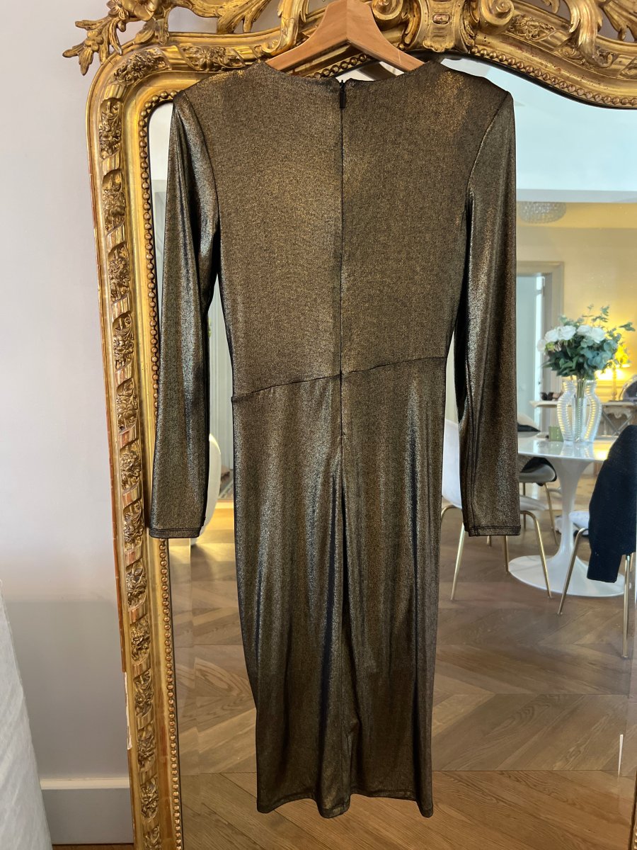 Guess - Robe dorée épaulettes – Image 7