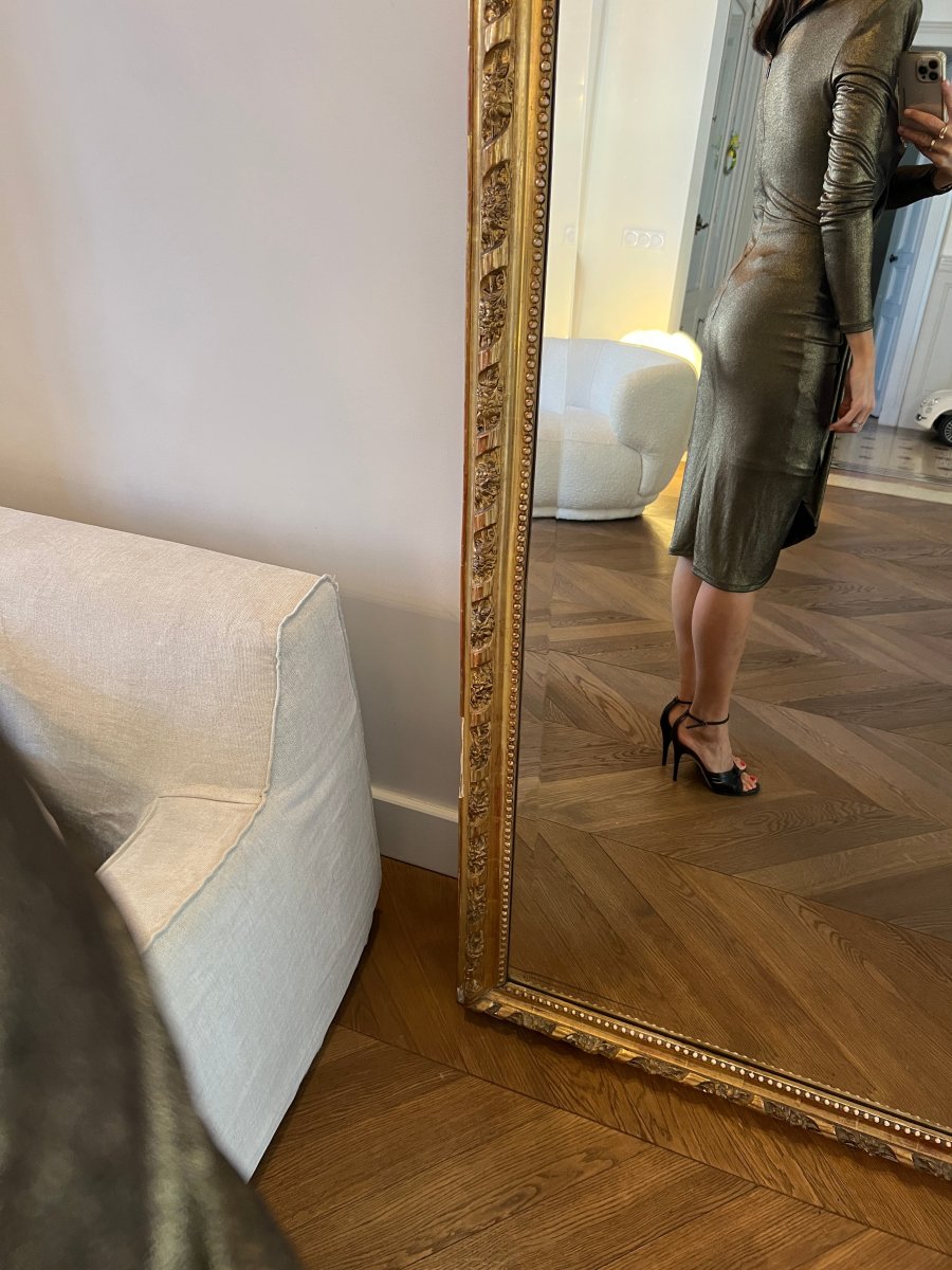 Guess - Robe dorée épaulettes – Image 4