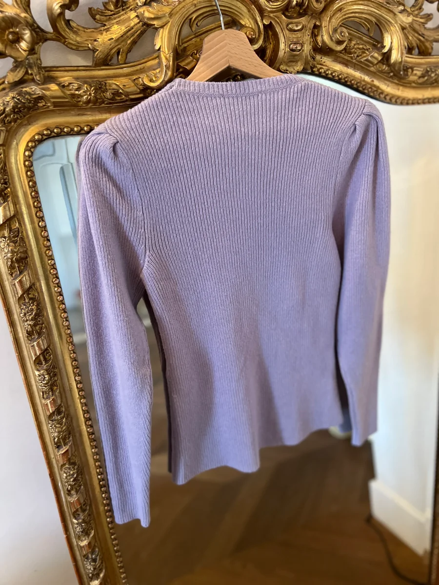 Pull Maje parme en laine épaules ballons – Image 7