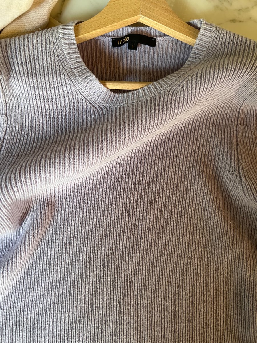 Pull Maje parme en laine épaules ballons – Image 9