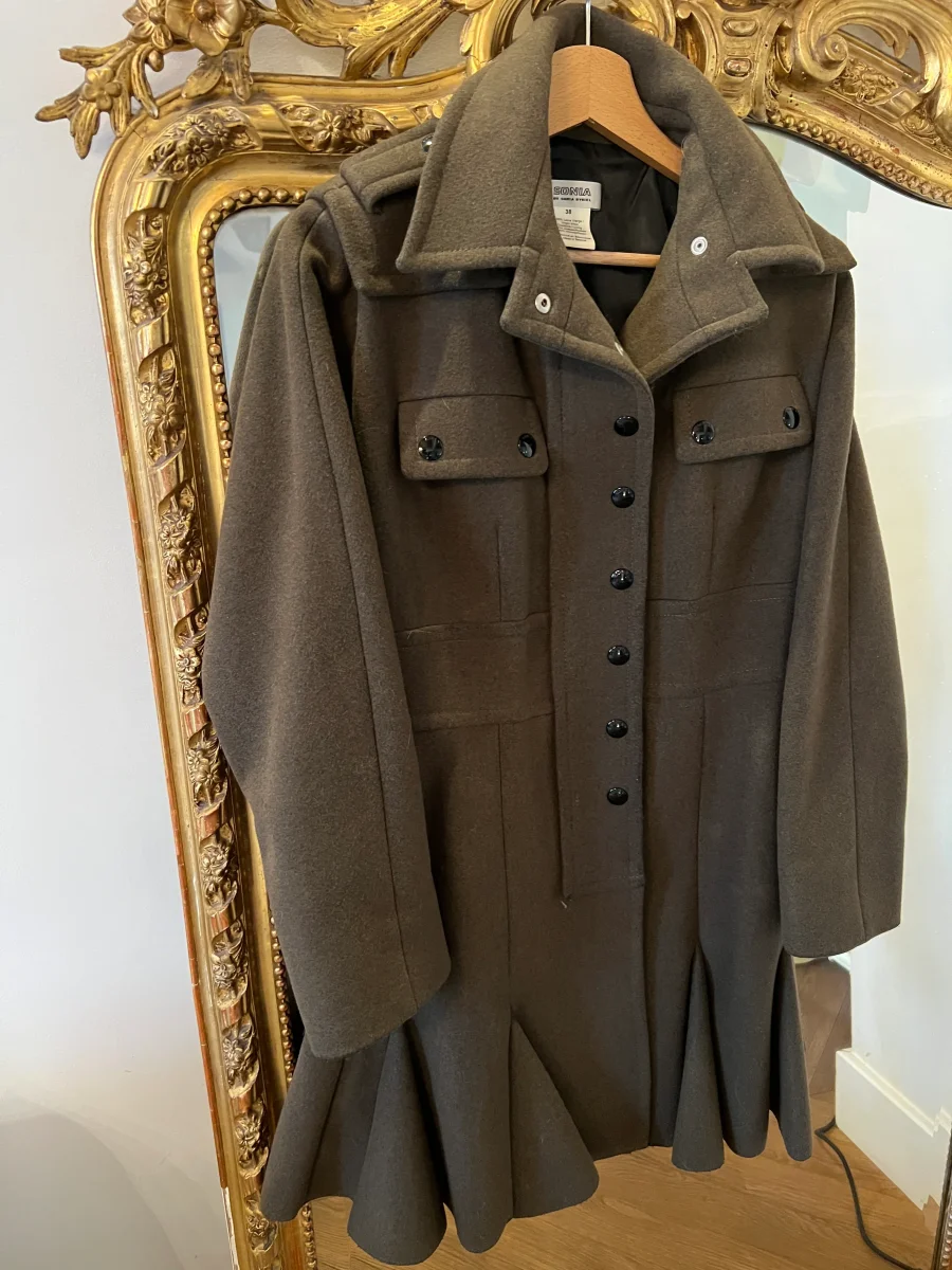 Manteau Sonia Rykiel kaki en laine – Image 8