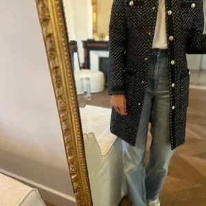 Maje  - Manteau boutons argentés avec poches