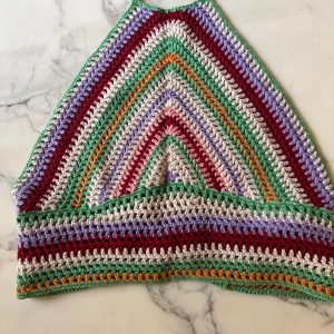 Ariane Brodier Crop top Suncoo crochet coloré