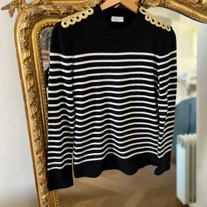 Haut Claudie Pierlot à rayures épaules dorées