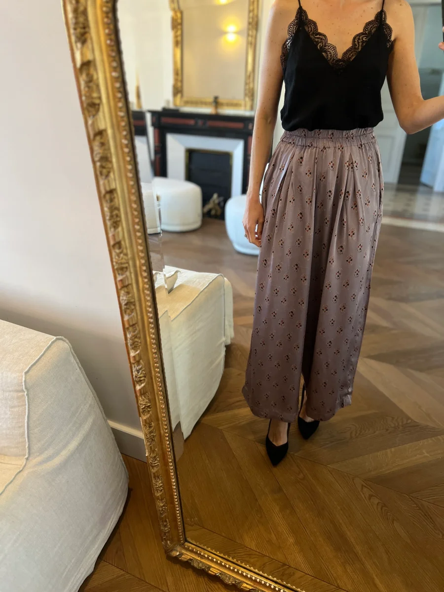 Pantalon Sessùn Chagall satinée violet – Image 4