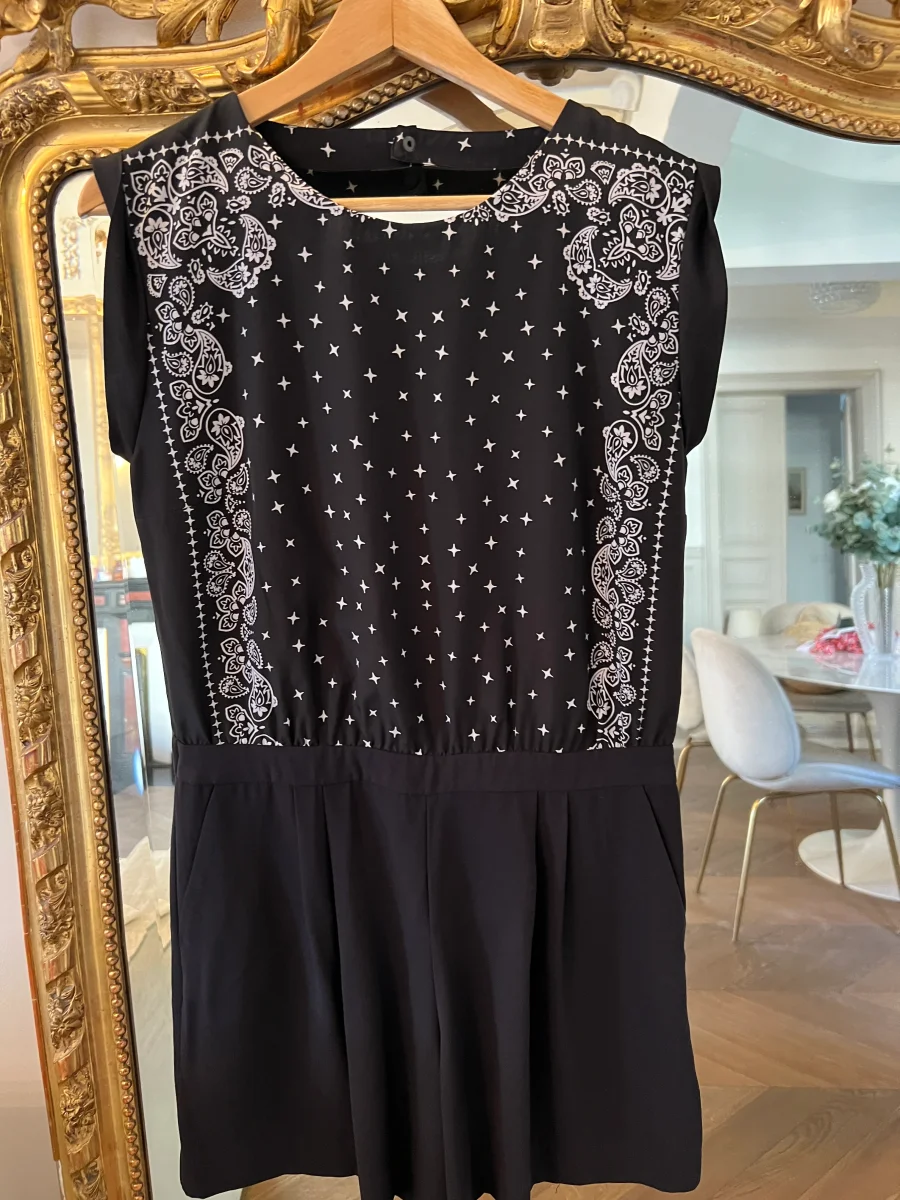 Combishort Claudie Pierlot noire motifs étoiles – Image 7