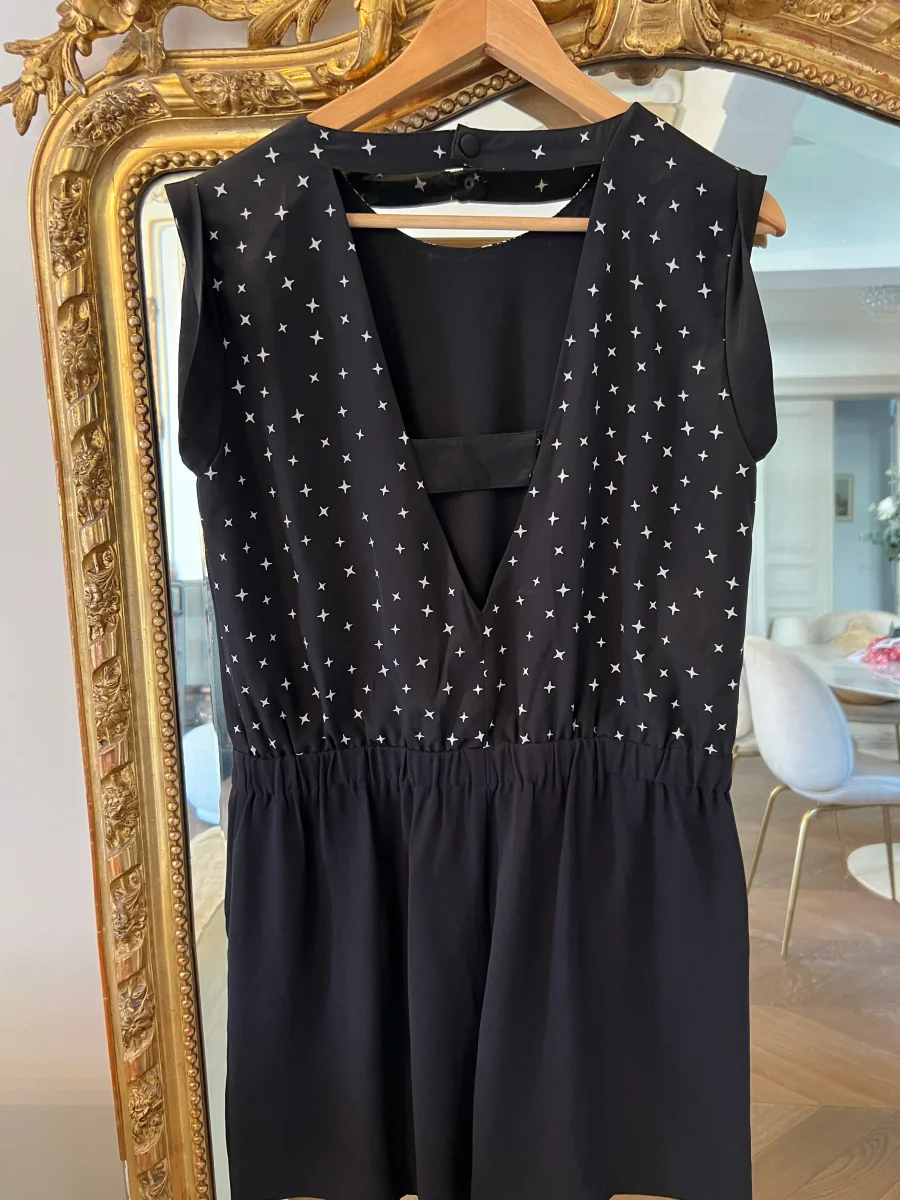 Combishort Claudie Pierlot noire motifs étoiles – Image 8