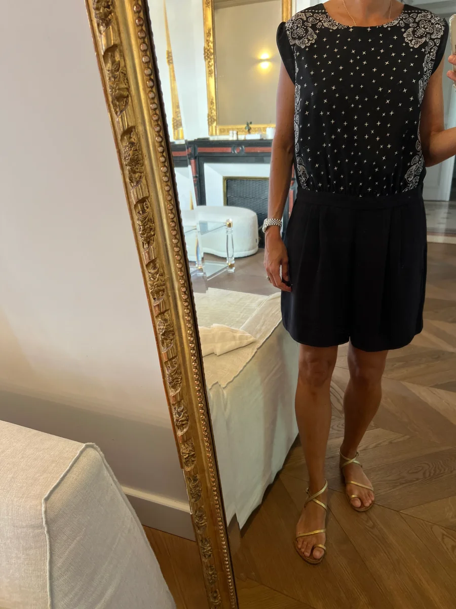 Combishort Claudie Pierlot noire motifs étoiles – Image 4