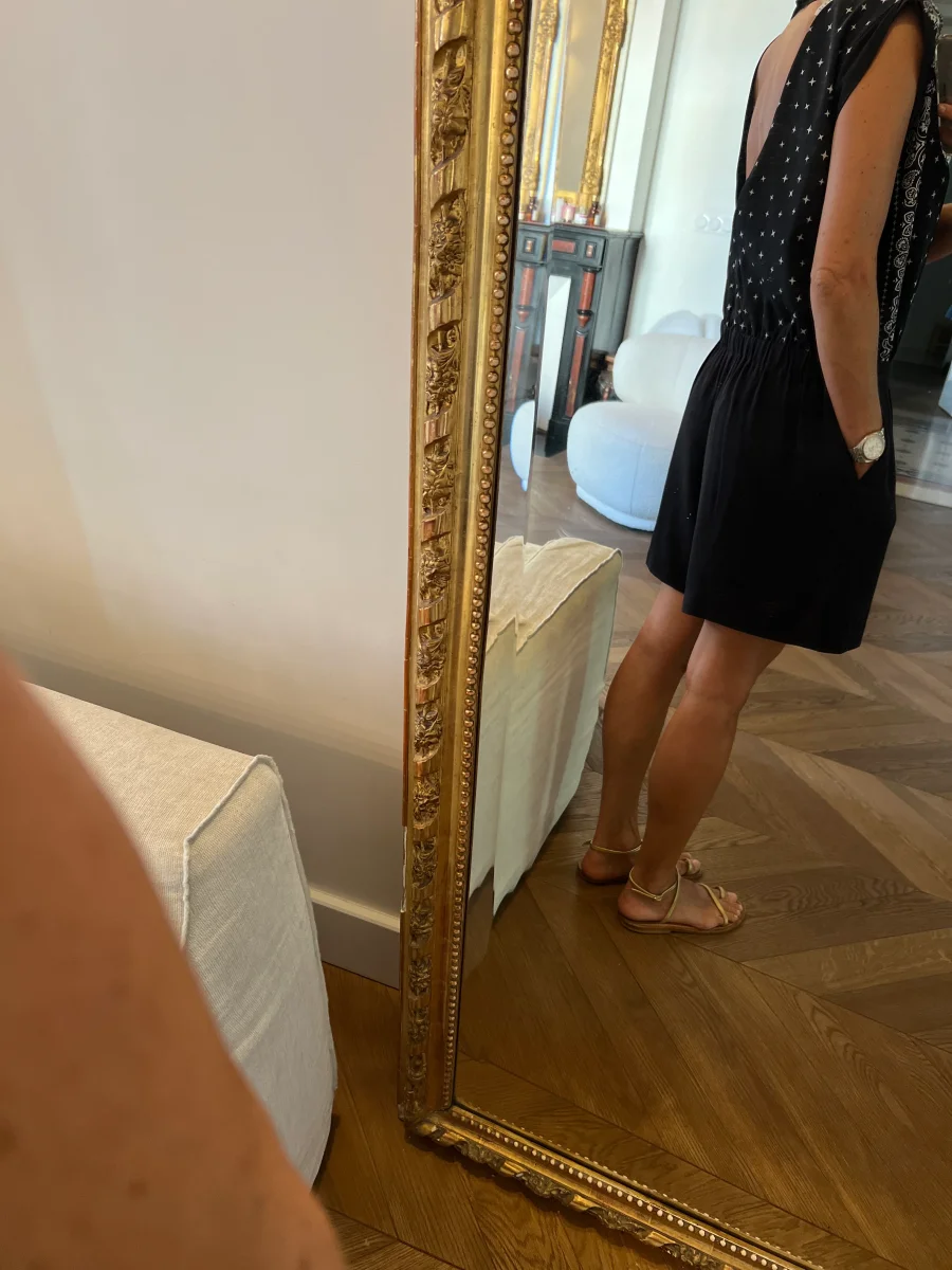 Combishort Claudie Pierlot noire motifs étoiles – Image 6