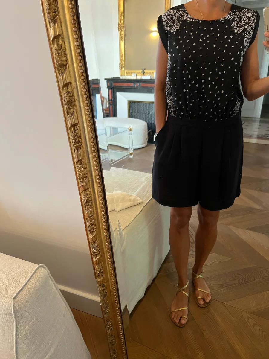 Combishort Claudie Pierlot noire motifs étoiles – Image 2