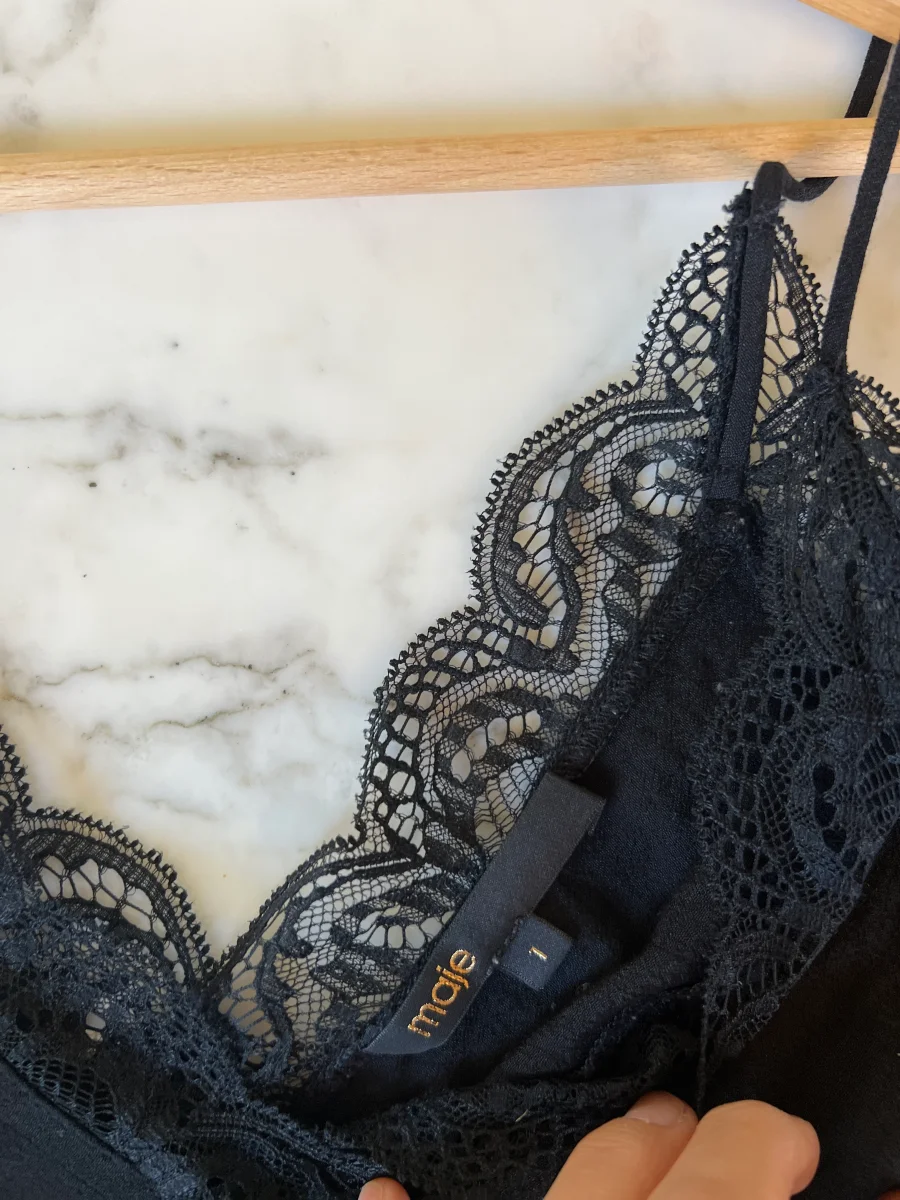 Débardeur Maje en dentelle noire – Image 6