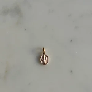 Pendentif Cactus résine rose, or rose