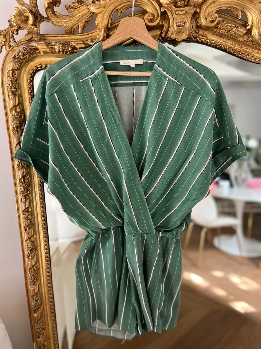 Combishort Maje vert à rayures – Image 5