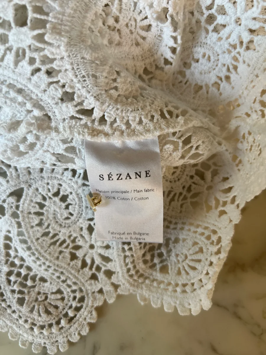 Haut Sézane broderie anglaise blanche – Image 7