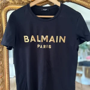 T shirt Balmain noir et doré