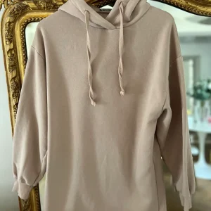 Robe Sweat Zara à capuche beige