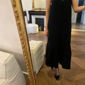Robe Louizon noire à bretelles neuve avec étiquettes