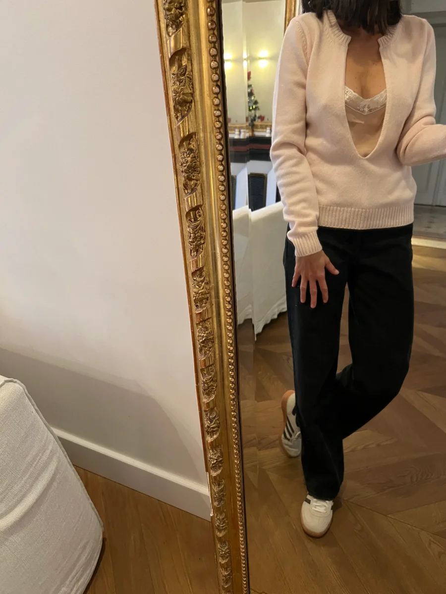 Pull Gilmar rose en laine et Cachemire – Image 4