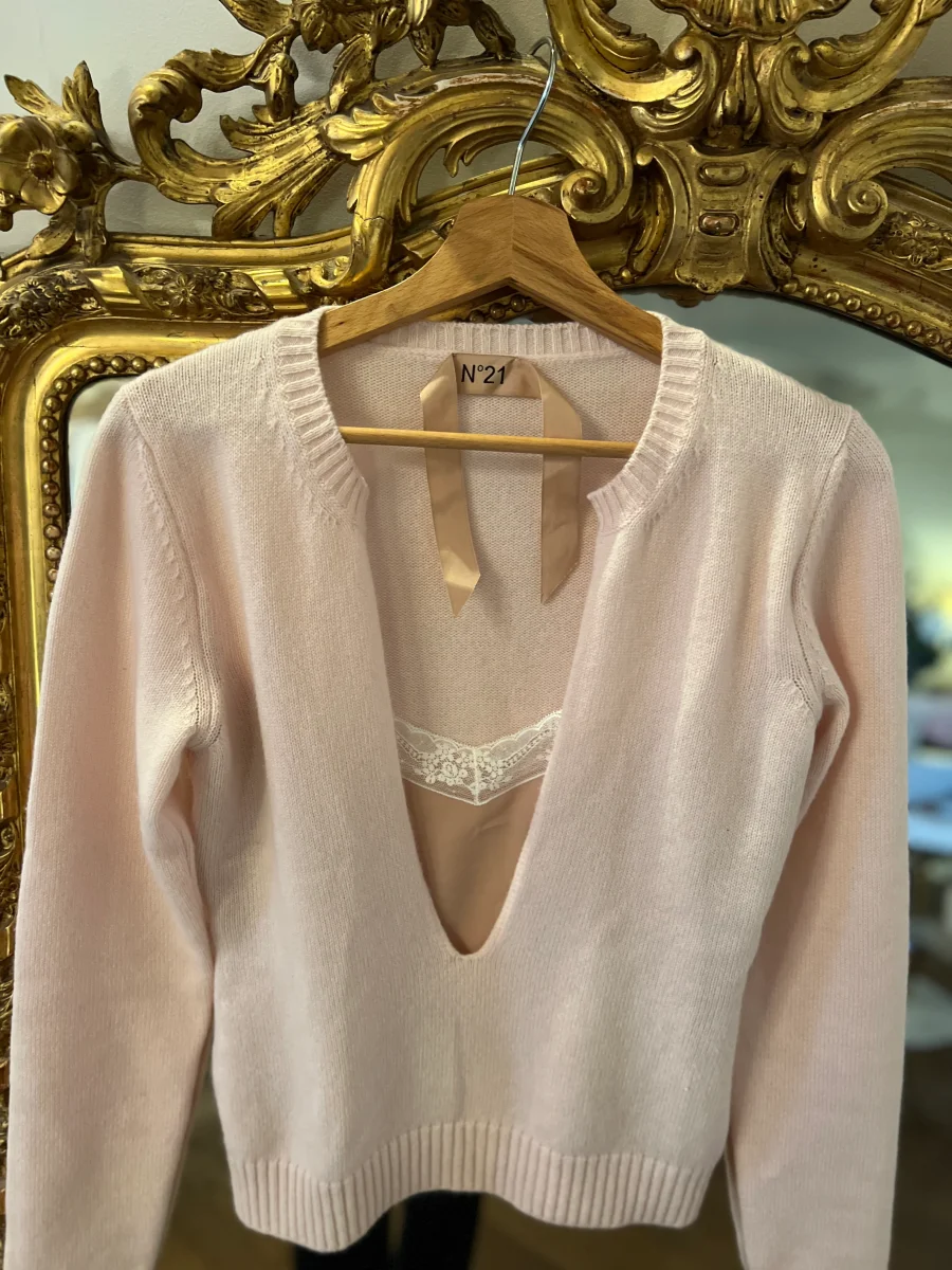 Pull Gilmar rose en laine et Cachemire – Image 6