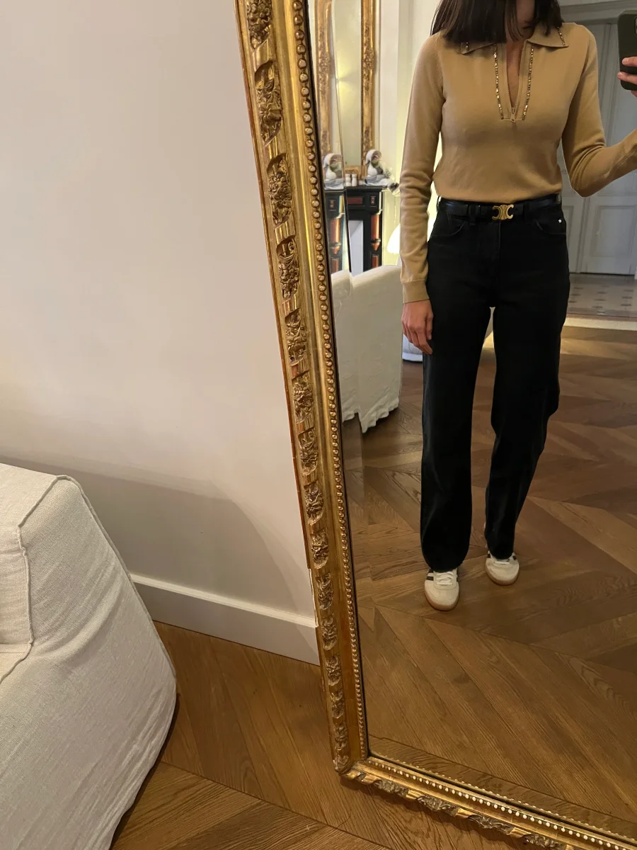 Pull Beige Gilmar à strass – Image 5