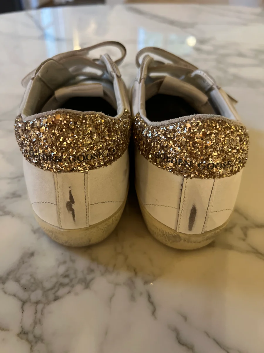 Golden Goose - Baskets à scratch pailleté doré – Image 4
