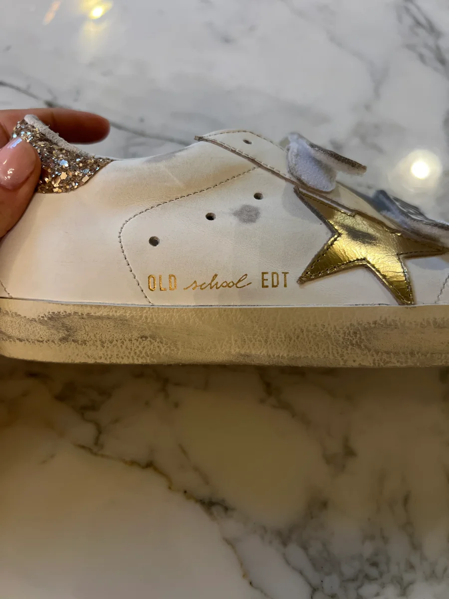 Golden Goose - Baskets à scratch pailleté doré – Image 8