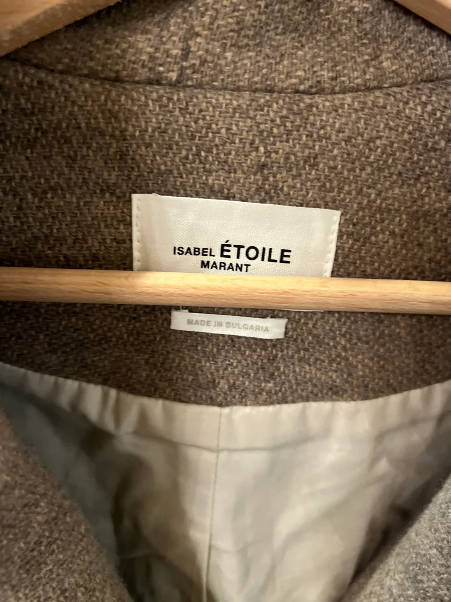 Isabel Marant - Manteau en laine beige chiné – Image 6