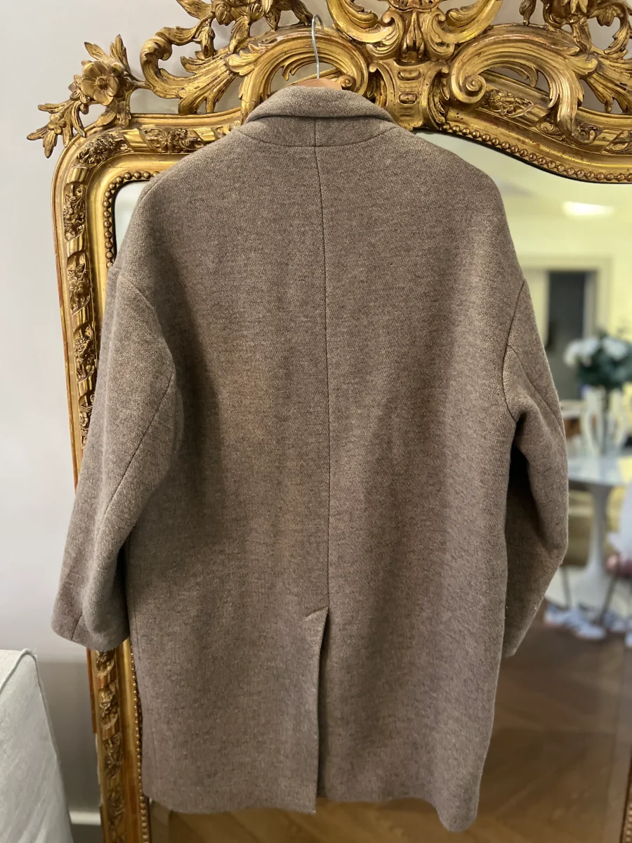 Isabel Marant - Manteau en laine beige chiné – Image 7